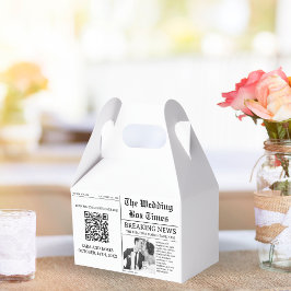Unique Newspaper Photo Wedding Favor Box Geschenkschachtel