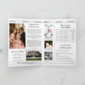 Unique Newspaper Quinceañera Photo Karte (Innenseite)