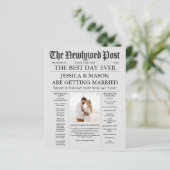 Unique Newspaper Timeline and Wedding Programs Fly (Stehend Vorderseite)