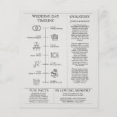 Unique Newspaper Timeline and Wedding Programs Fly (Rückseite)