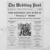 Unique Newspaper Wedding Programs Flyer (Vorne)