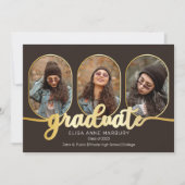 Unique Oblong 4 Foto Collage 2023 Abschluss Ankündigung (Vorderseite)