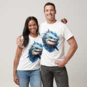 Unique Octopus Shark 2D Vector Illustration T-Shir T-Shirt (Unisex)