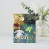 Unique Ophelia Mixed Media Collage Postkarte (Stehend Vorderseite)