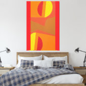 Unique Orange Abstract Pattern Art Print Leinwanddruck (Insitu (Schlafzimmer))