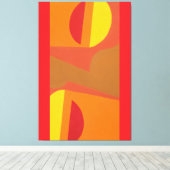 Unique Orange Abstract Pattern Art Print Leinwanddruck (Insitu (Holzboden))