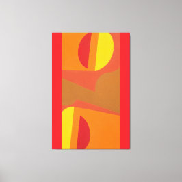 Unique Orange Abstract Pattern Art Print Leinwanddruck