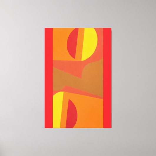 Unique Orange Abstract Pattern Art Print Leinwanddruck (Vorderseite)