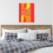 Unique Orange Abstract Pattern Art Print Leinwanddruck (Insitu (Schlafzimmer))