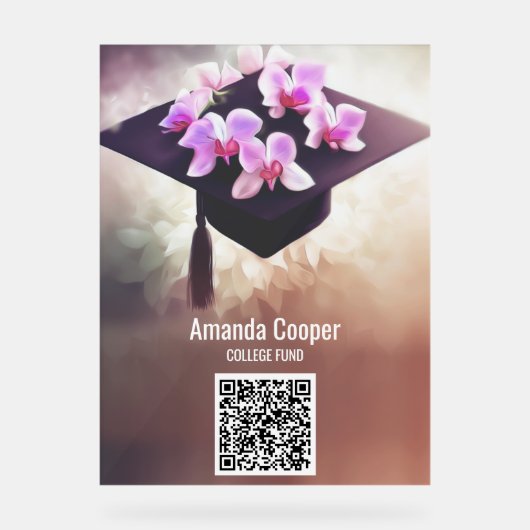 Unique Orchids Abschluss Akryllisches Zeichen Acrylschild (Vorderseite)