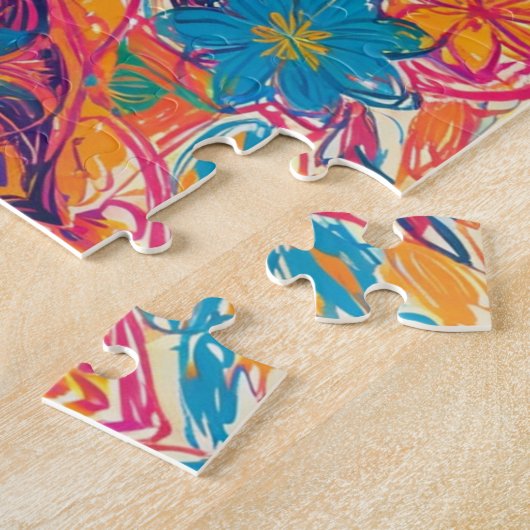 Unique Orient Blume Scribbles Puzzle (Seite)