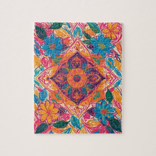 Unique Orient Blume Scribbles Puzzle (Vertikal)