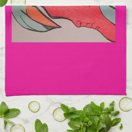 Unique Original Character Art Kitchen Towel Geschirrtuch (Gefaltet)