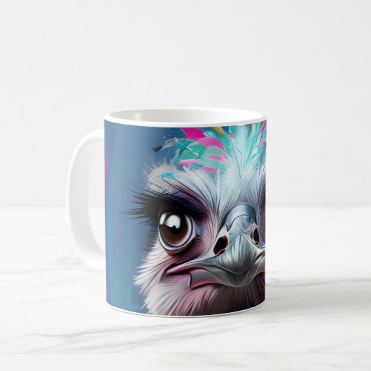 Unique Ostrich design Kaffeetasse (Vorderseite Links)