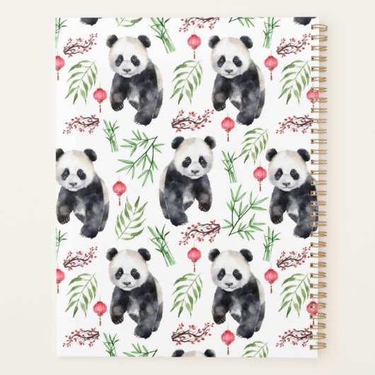Unique Pandas Planner Journal Planer (Rückseite)