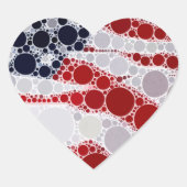 Unique Patriotic American Flag Herz-Aufkleber (Vorderseite)