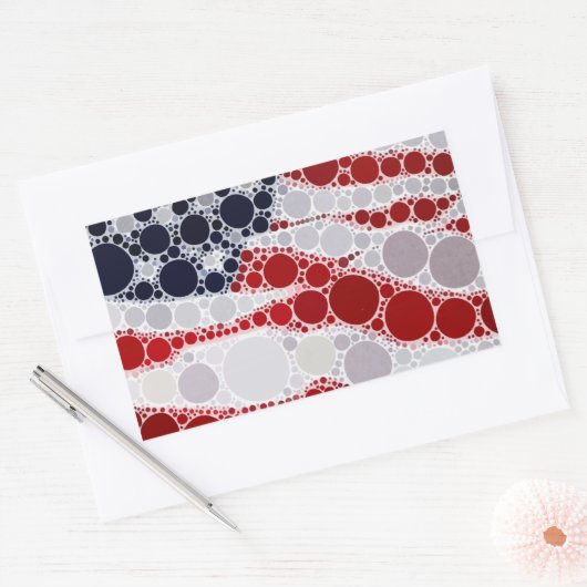 Unique Patriotic American Flag Rechteckiger Aufkleber (Umschlag)