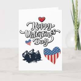 Unique Patriotic USA Flag Valentinstag Feiertagskarte