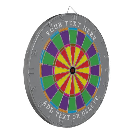 Unique Personalized Customizable Dartboard Dartscheibe (Vorderseite Links)
