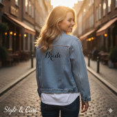 Unique Personalized Denim Jacket for Stylish Bride Jeansjacke