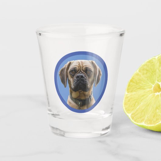 Unique Personalized First Pet Dog Lover Photo Gift Schnapsglas (Vorderseite)