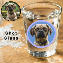 Unique Personalized First Pet Dog Lover Photo Gift Schnapsglas
