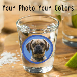 Unique Personalized First Pet Dog Lover Photo Gift Schnapsglas