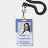 Unique Personalized Student Nurse  Ausweis (Vorderseite mit Lanyard)