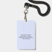 Unique Personalized Student Nurse  Ausweis (Rückseite mit Lanyard)