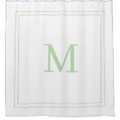 Unique Personalized white Name Monogram  Duschvorhang (Vorderseite)