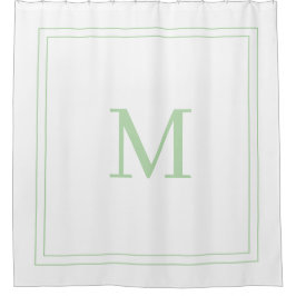 Unique Personalized white Name Monogram  Duschvorhang