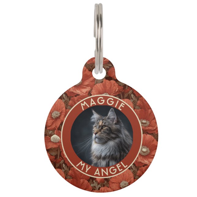 Unique Pet Appreciation Gift Anemones Floral Haustiermarke (Vorderseite)