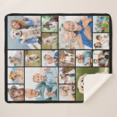 Unique Photo Collage Personalize Modern 18 Picture Sherpadecke (Vorderseite (Horizontal))