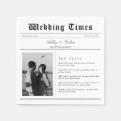 Unique Photo Fun Facts About Newspaper Wedding  Serviette (Vorderseite)