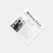 Unique Photo Fun Facts About Newspaper Wedding  Serviette (Ecke)