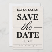 Unique Photo Newspaper First Birthday Einladung (Rückseite)