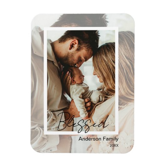 Unique Photo on Photo Blessed  Magnet (Vertikal)