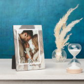 Unique Photo on Photo Tabletop Plaque Easel Fotoplatte (Seite)