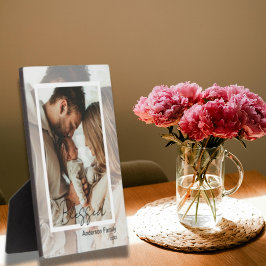 Unique Photo on Photo Tabletop Plaque Easel Fotoplatte