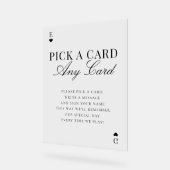 Unique Pick A Card Any Card Wedding Guestbook Acrylschild (Winkel)