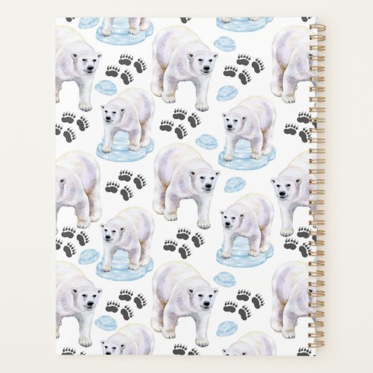 Unique Polar Bears Planner Journal Planer (Rückseite)