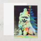 Unique Pomeranian Christmas Cards Feiertagskarte (Vorne/Hinten)