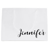 Unique Printed Large Gift Bag with Custom Name Große Geschenktüte (Vorderseite)