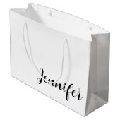 Unique Printed Large Gift Bag with Custom Name Große Geschenktüte (Rückseite Schrägansicht)