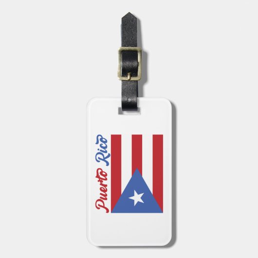 Unique Puerto Rico Flag Gepäckanhänger (Vorderseite vertikal)