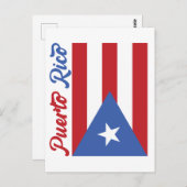 Unique Puerto Rico Flag Postkarte (Vorne/Hinten)