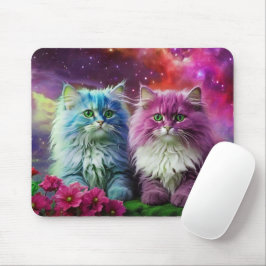 Unique purple cat mouse pad designed for cat lover mousepad