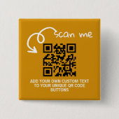 Unique QR code personalized scannable website Button (Vorderseite)