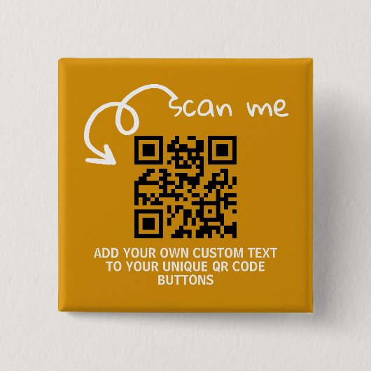 Unique QR code personalized scannable website Button (Vorderseite)