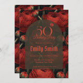 Unique Ranunculus Aesthetic 90Th Birthday Einladung (Vorne/Hinten)